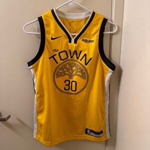 Golden State Warriors Curry Yellow Basketball Jersey